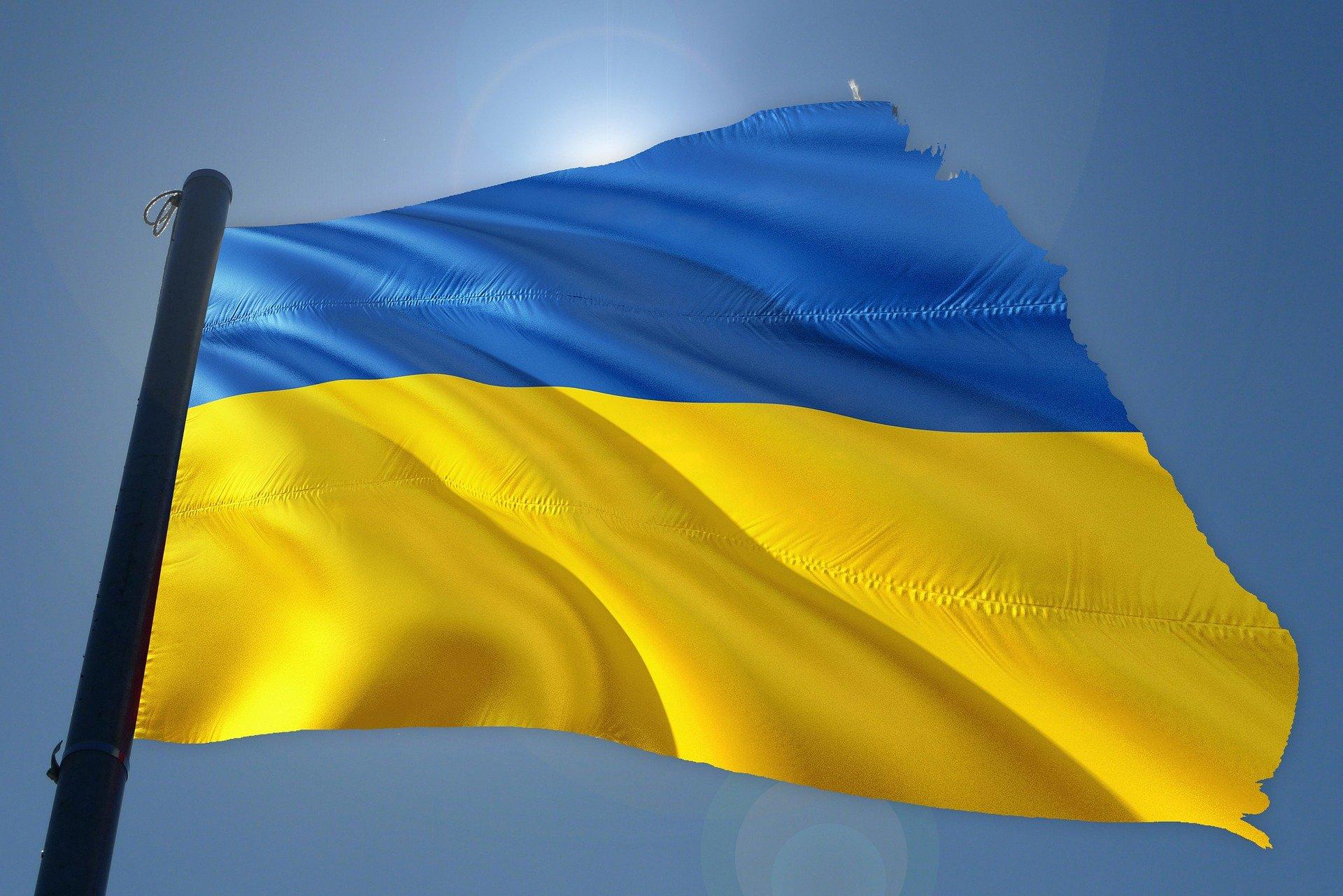 Na zdjęciu flaga Ukrainy