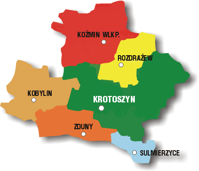 Mapa, Powiat Krotoszyn