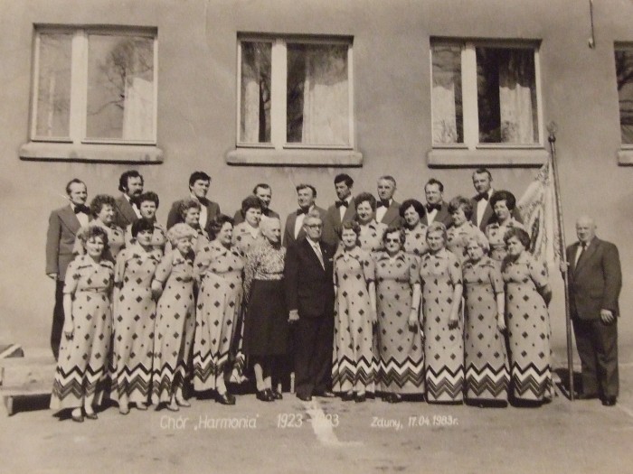 założyciele koła śpiewaczego Harmonia, ks. Bolesław Jaśkowski, Sylwester Heyduk, Franciszek Krzyżagórski i Alojzy Buczyński.